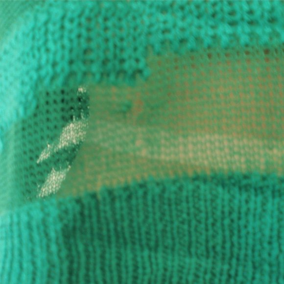 FOREVER 21 EMERALD DISTRESSED CROPPED SWEATER L - Picture 6 of 7